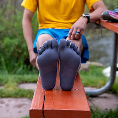 Injinji Run Light Weight No Show Mens Carbon