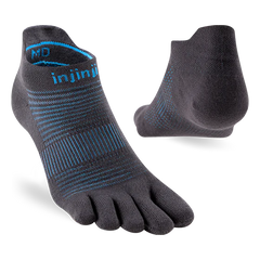Injinji Run Light Weight No Show Mens Carbon