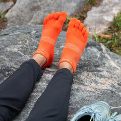 Injinji Run Light Weight No Show Mens Flame