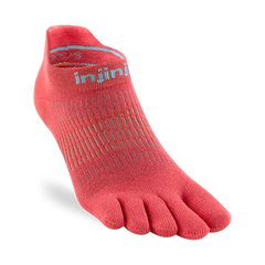 Injinji Run Light Weight No Show Womens Coral