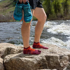 Injinji Ultra Run No Show Mens Mahogany