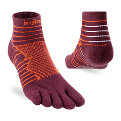 Injinji Ultra Run Mini Crew Mens Mahogany