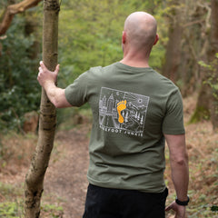 Barefoot Junkie Night & Day T-Shirt Olive (Unisex Fit)