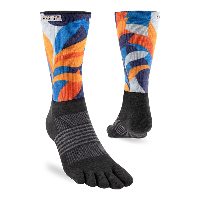Injinji Trail Midweight Crew Mens Botanical (Artist Designed SS26)