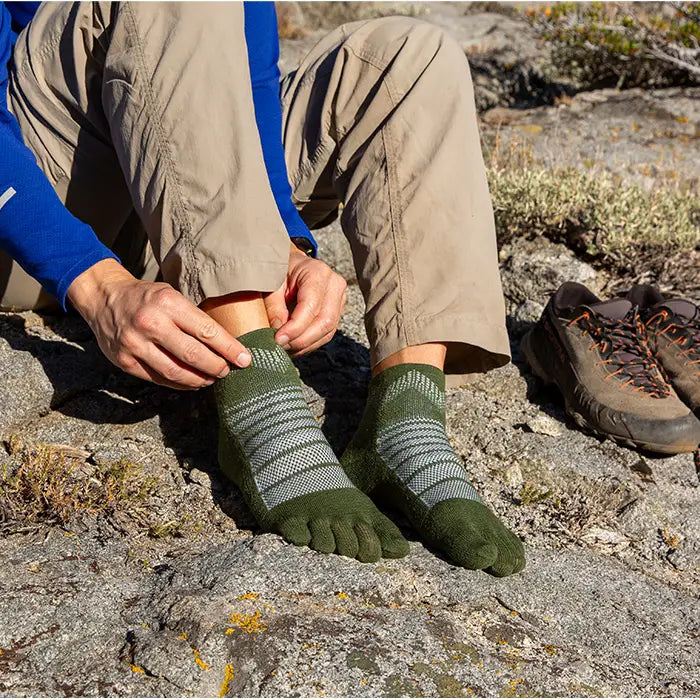 Injinji Outdoor Midweight Mini Crew Mens Forest