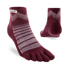 Injinji Outdoor Midweight Mini Crew Mens Garnet