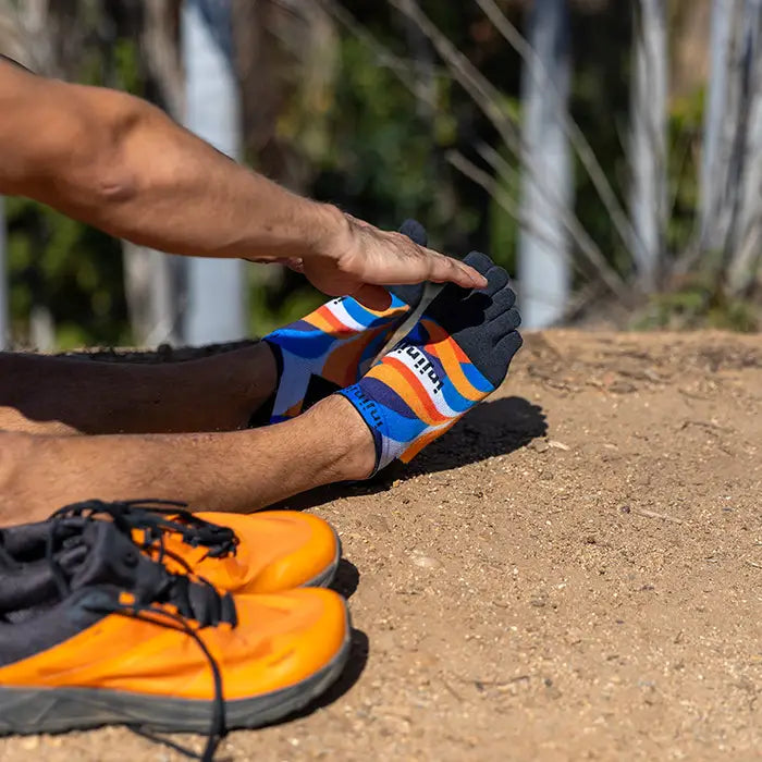 Injinji Run Light Weight Mens No Show Botanical (Artist Designed SS26)