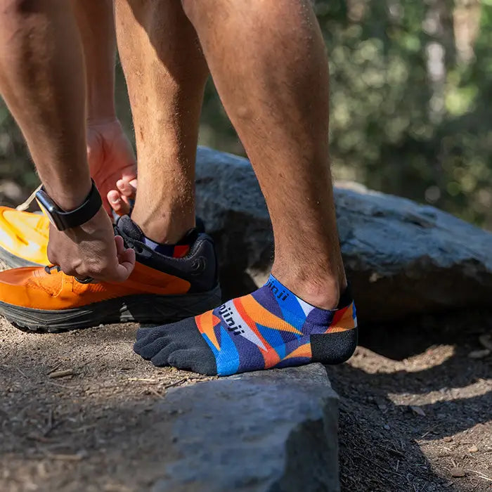 Injinji Run Light Weight Mens No Show Botanical (Artist Designed SS26)