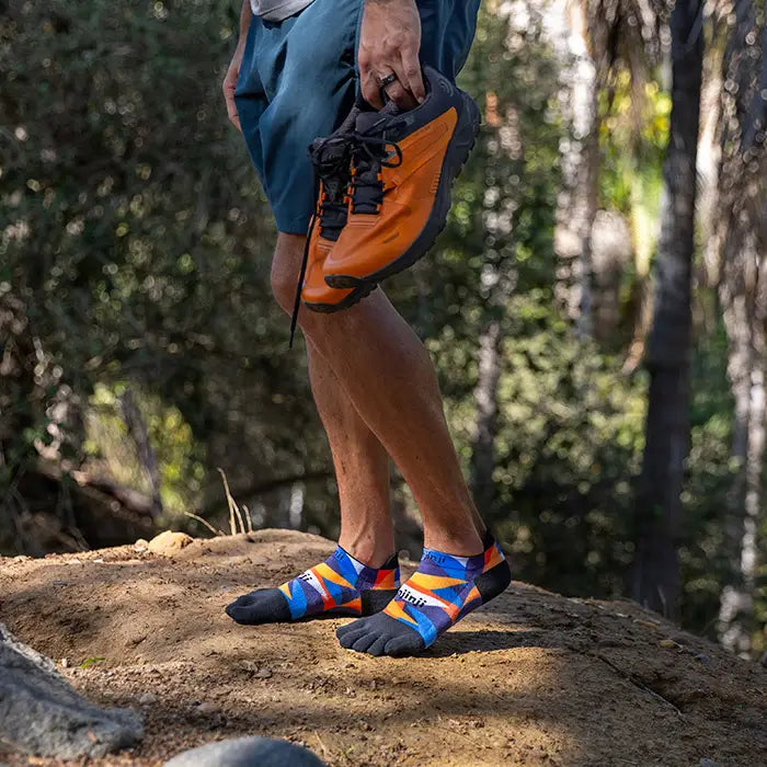 Injinji Run Light Weight Mens No Show Botanical (Artist Designed SS26)