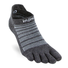Injinji Run Light Weight Wool No Show Mens Slate