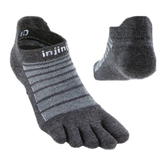 Injinji Run Light Weight Wool No Show Mens Slate