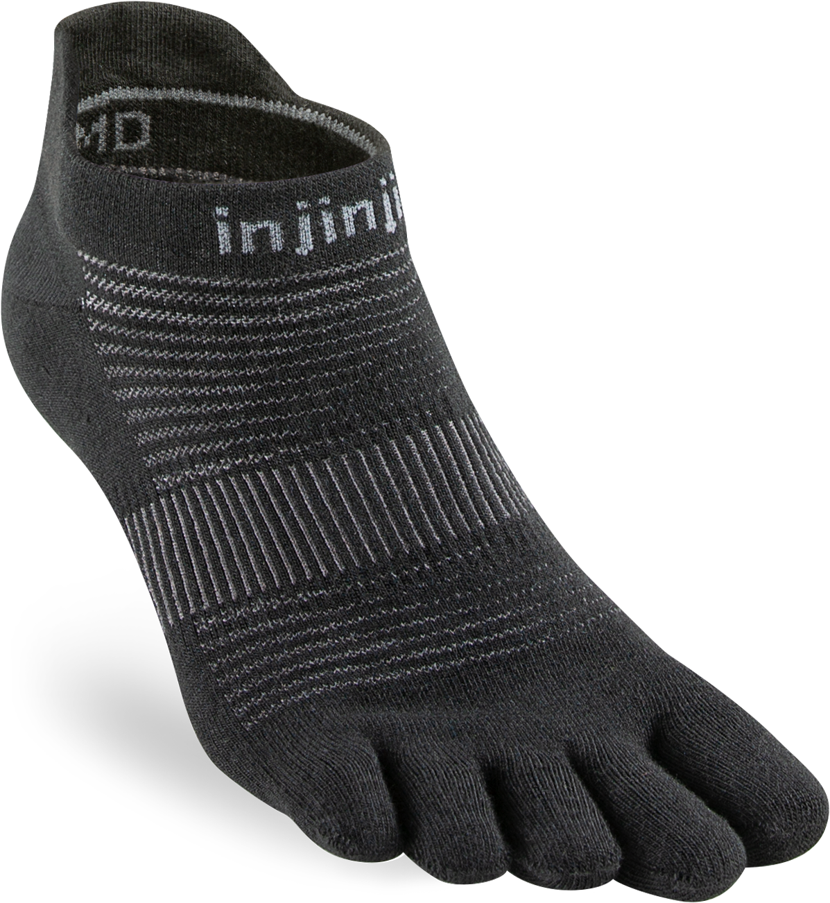 Injinji Run Light Weight No Show Mens Black