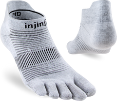 Injinji Run Light Weight No Show Mens Grey