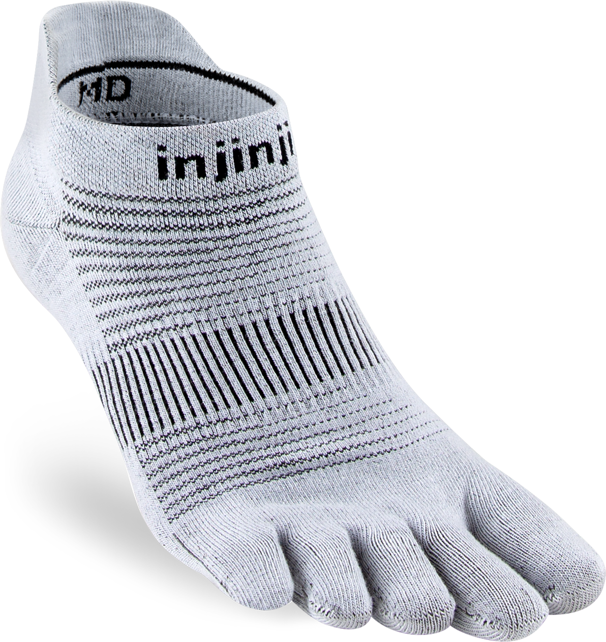 Injinji Run Light Weight No Show Mens Grey