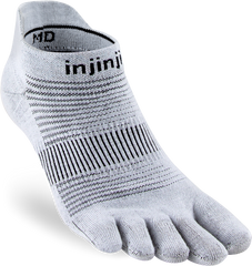 Injinji Run Light Weight No Show Mens Grey