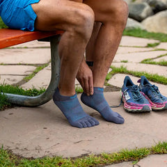 Injinji Run Light Weight No Show Mens Carbon