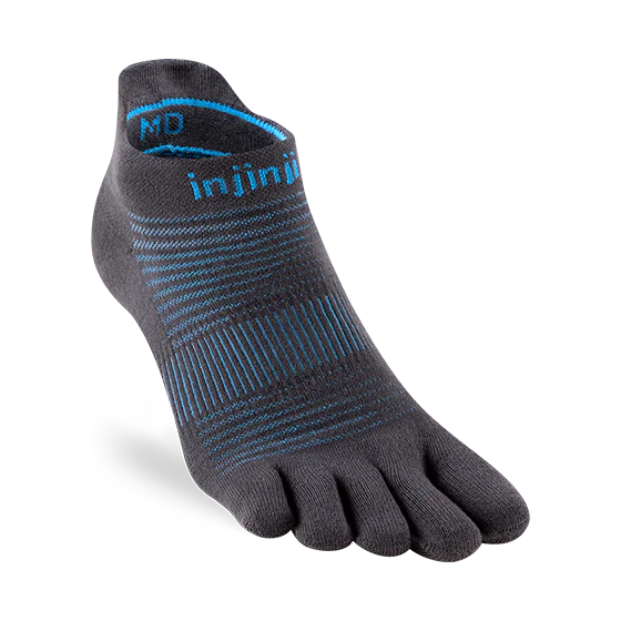 Injinji Run Light Weight No Show Mens Carbon
