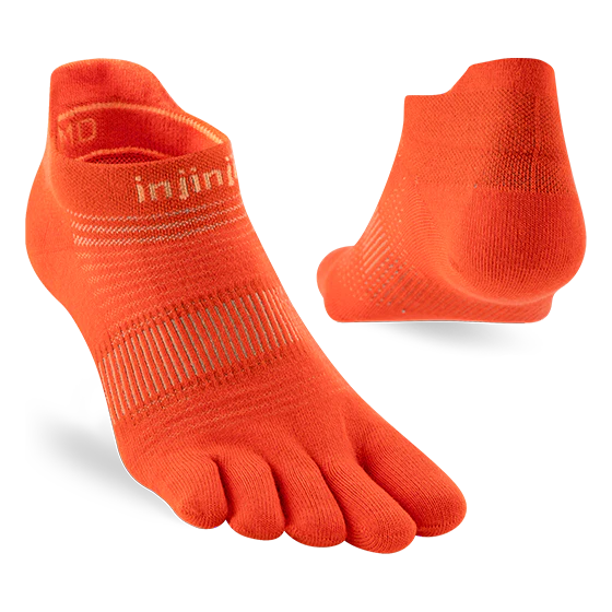 Injinji Run Light Weight No Show Mens Flame