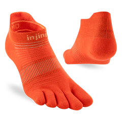Injinji Run Light Weight No Show Mens Flame