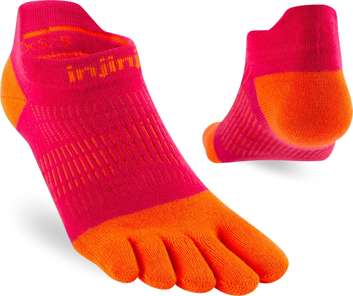 Injinji Run Light Weight No Show Womens Chilli