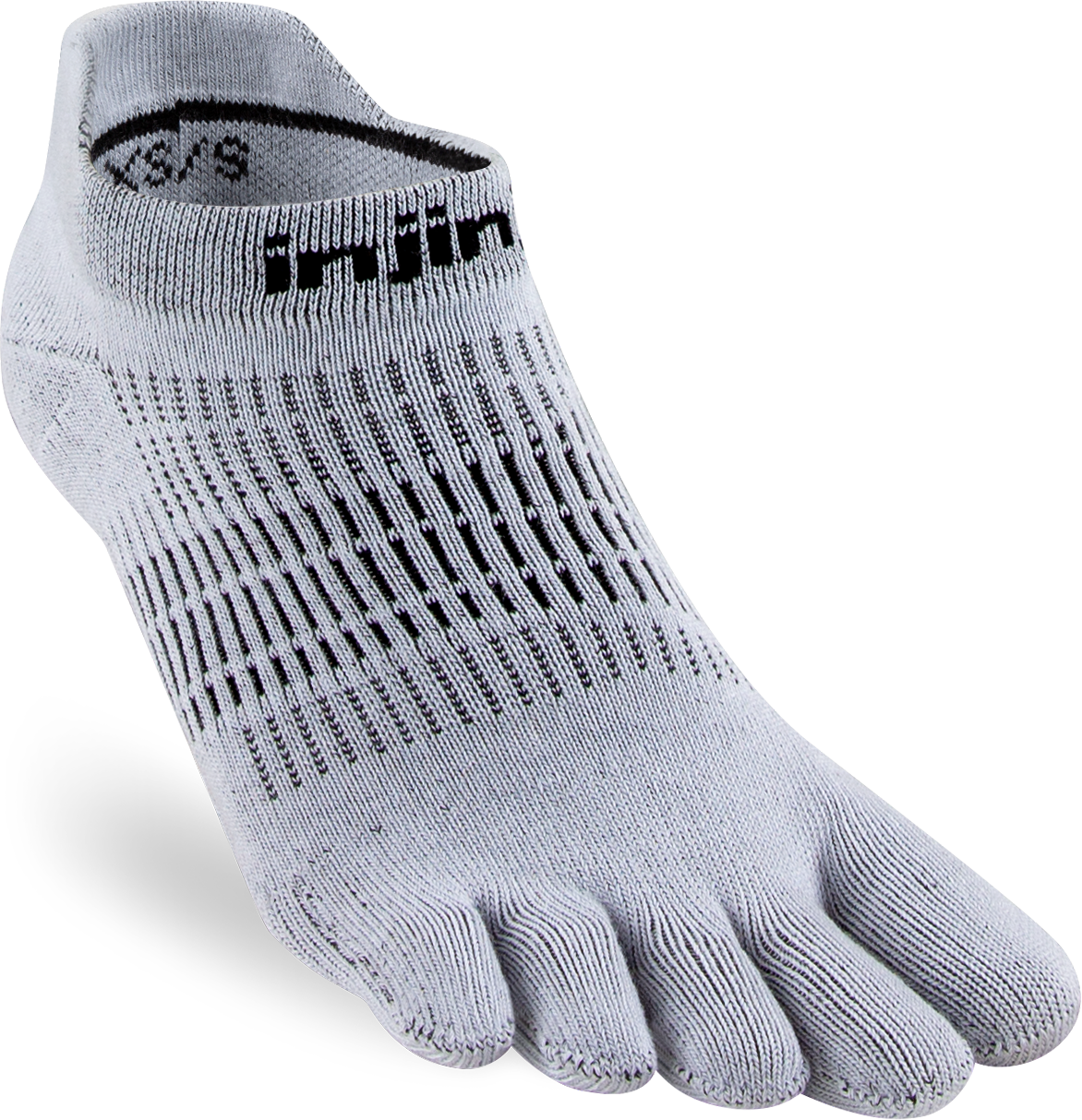 Injinji Run Light Weight No Show Womens Grey