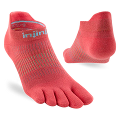 Injinji Run Light Weight No Show Womens Coral