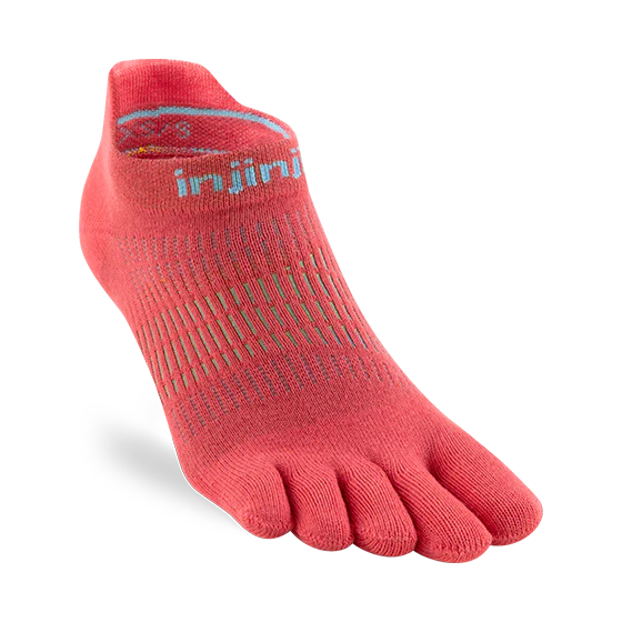 Injinji Run Light Weight No Show Womens Coral