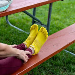 Injinji Run Light Weight No Show Womens Lemon