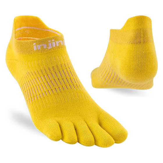 Injinji Run Light Weight No Show Womens Lemon