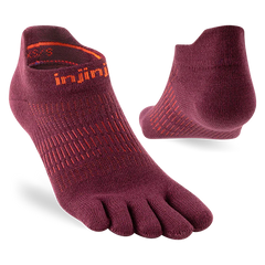 Injinji Run Light Weight No Show Womens Mahogany