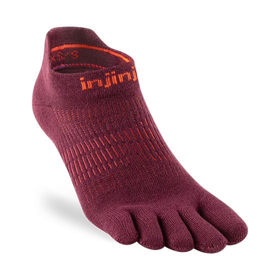 Injinji Run Light Weight No Show Womens Mahogany