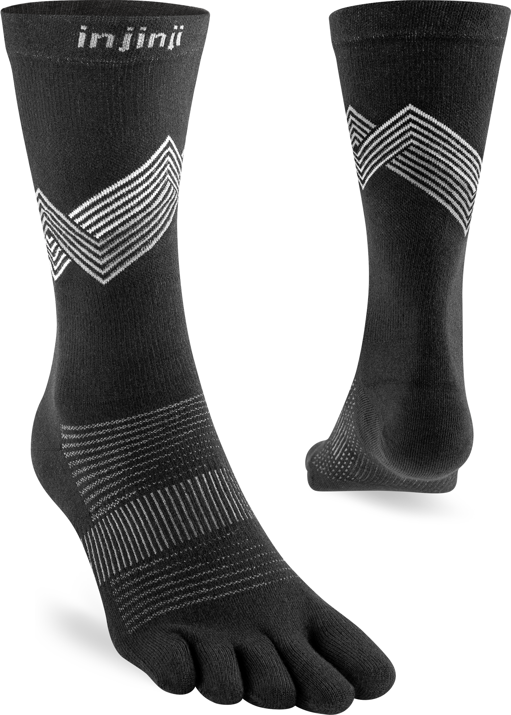 Injinji Run Light Weight Crew Mens Black