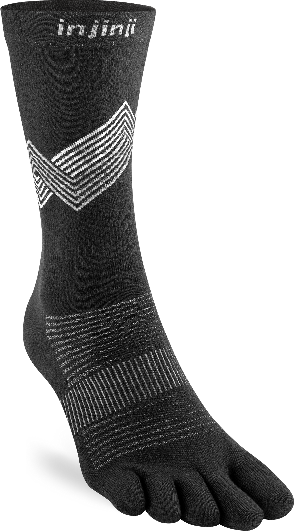 Injinji Run Light Weight Crew Mens Black