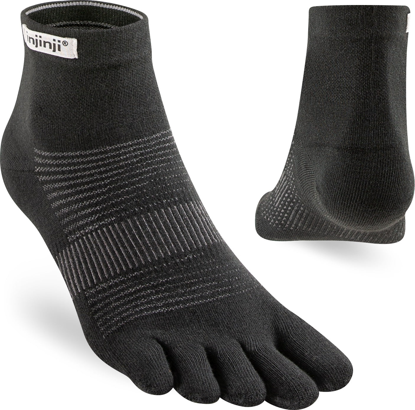 Injinji Run Light Weight Mini Crew Mens Black