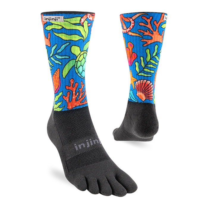 Injinji Artist Designed Hanna Trail Midweight Crew Men's Ocean (AW25)