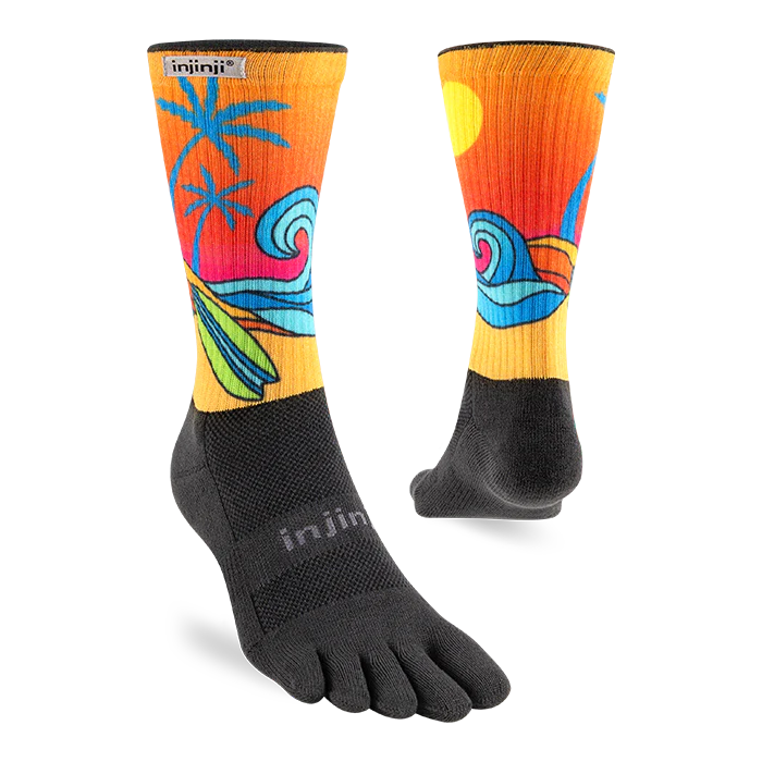 Injinji Artist Designed Hanna Trail Midweight Crew Men's Surf (AW25)