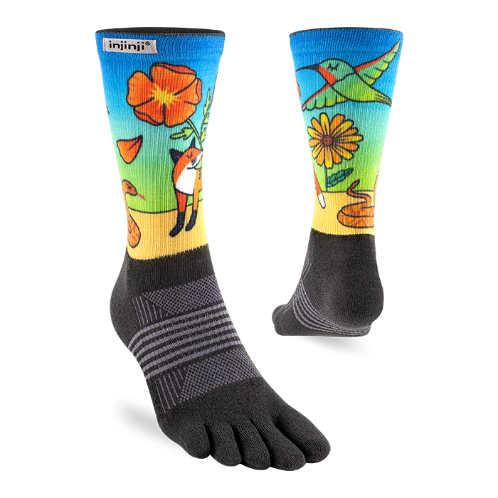 Injinji Artist Designed Hanna Trail Midweight Crew Women's Fox (AW25)