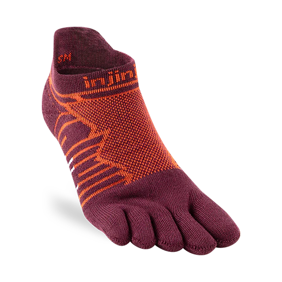 Injinji Ultra Run No Show Mens Mahogany