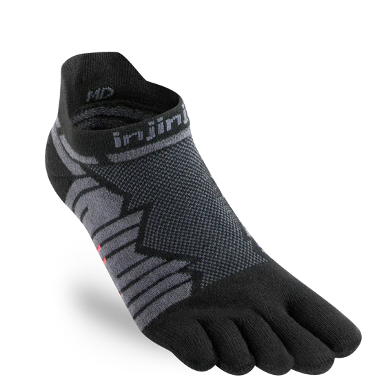 Injinji Ultra Run No Show Mens Onyx