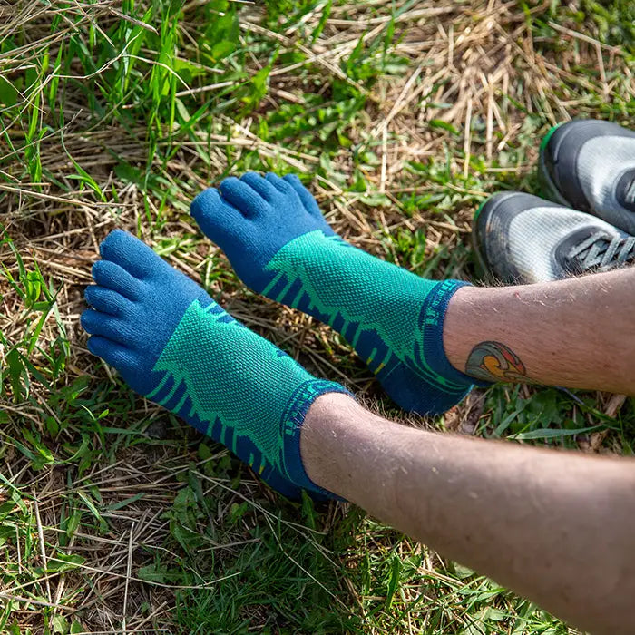 Injinji Ultra Run No Show Mens Poseidon