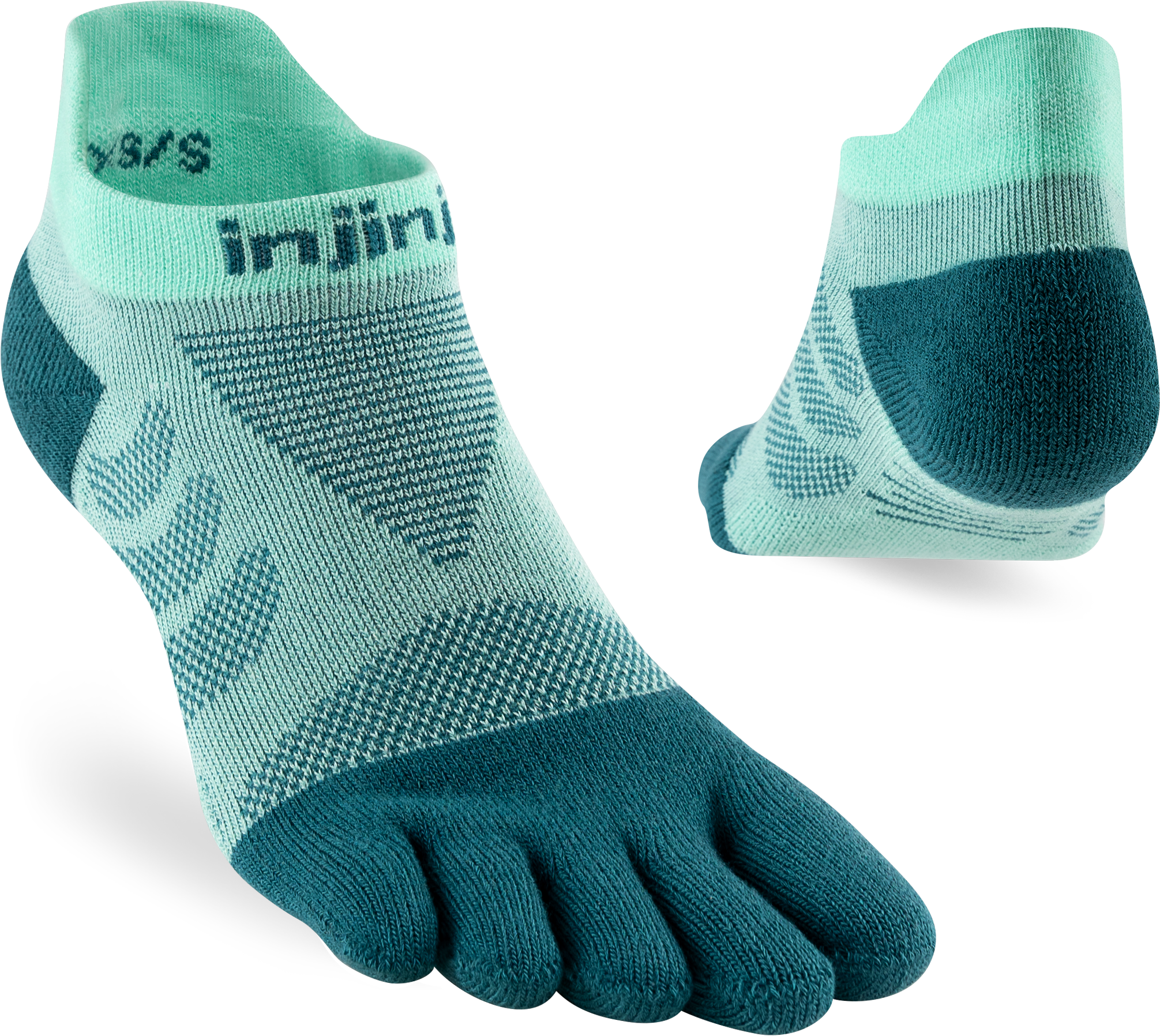 Injinji Ultra Run No Show Womens Glacier