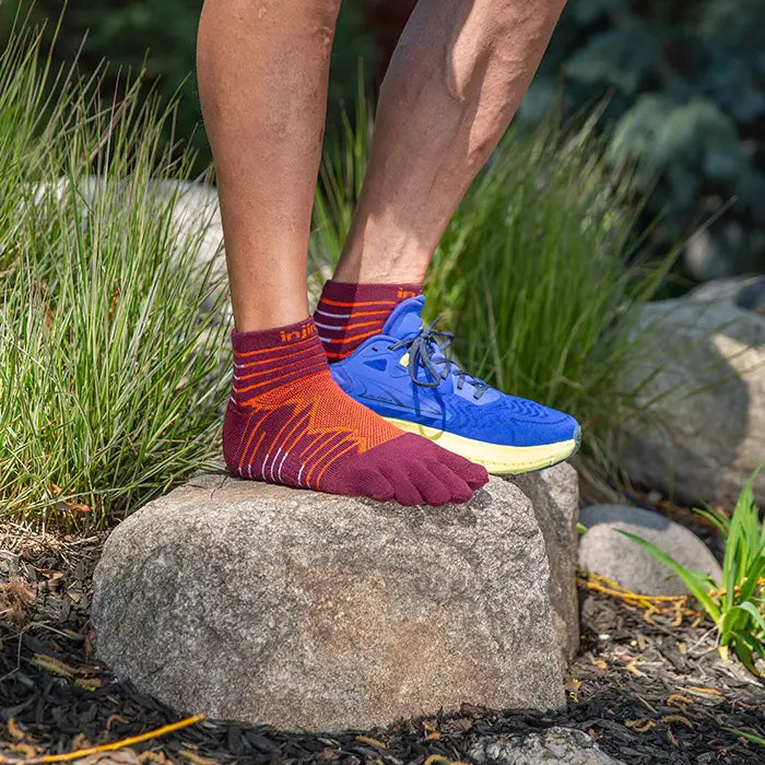 Injinji Ultra Run Mini Crew Mens Mahogany