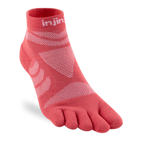 Injinji Ultra Run Mini Crew Womens Coral