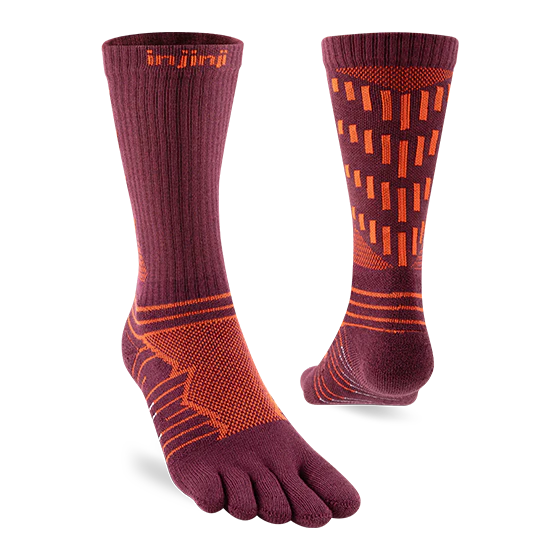 Injinji Ultra Run Crew Mens Mahagony