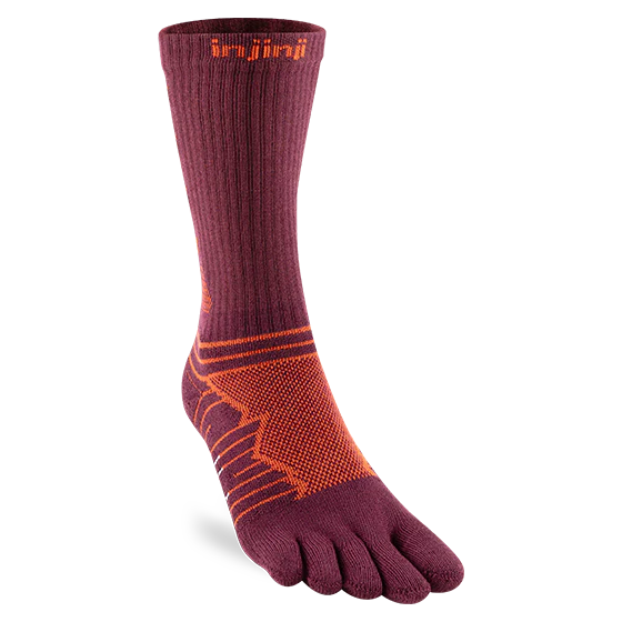 Injinji Ultra Run Crew Mens Mahagony