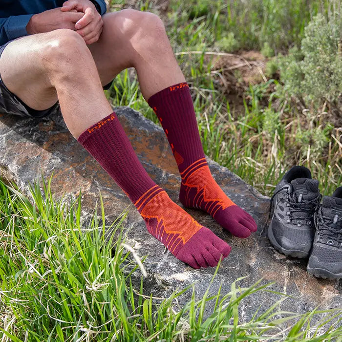 Injinji Ultra Run Crew Mens Mahagony