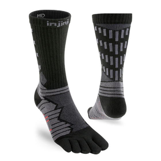 Injinji Ultra Run Crew Mens Obsidian