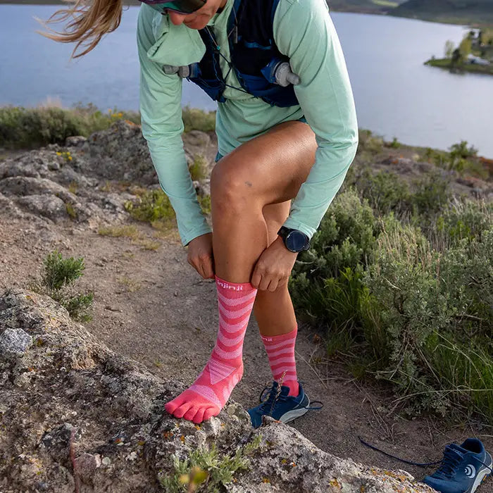 Injinji Ultra Run Crew Womens Coral