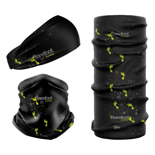 Barefoot Junkie Seamless Mulifunctional Scarf Black Yellow