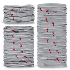 Barefoot Junkie Seamless Mulifunctional Scarf Grey Red